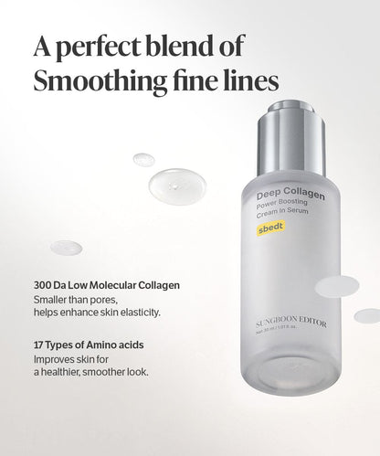 [SUNGBOON]  Deep Collagen Serum, 5% Volufiline + 58% Low Molecular Collagen + 2% Niacinamide, Hydrating & Smoothing Face Serum, Korean Skincare, 1.01 fl oz,Moisturizing & Soothing Serum mothers day gift ideas